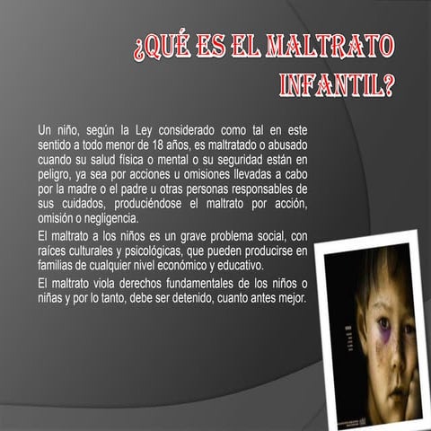 El Maltrato Infantil