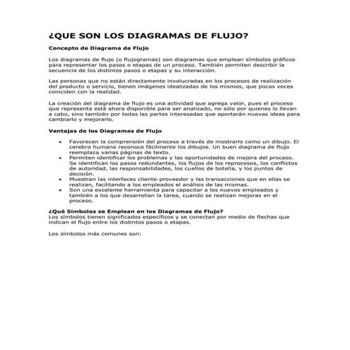 Que son los diagramas de flujo