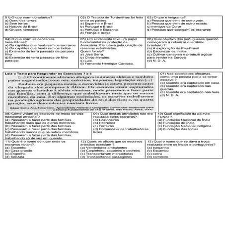 Questoes história fundamental