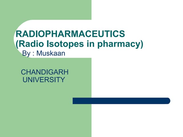 Radiopharmaceuticals