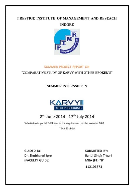 karvy SIP report