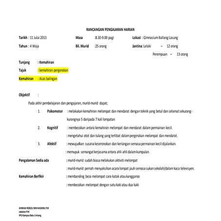 Rancangan pengajaran harian