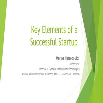 Key Elements of a Successful Startup
