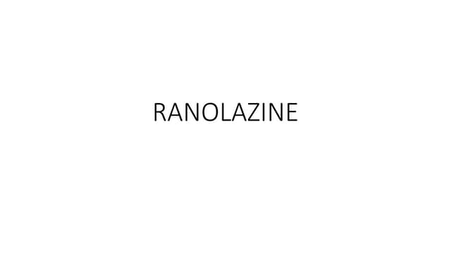 Ranolazine