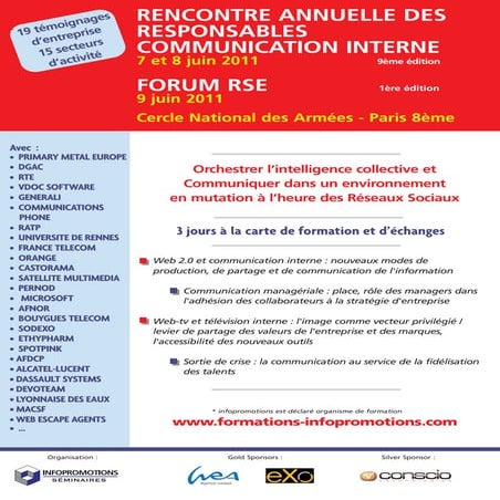 Rencontres des responsables de la communication interne 2011