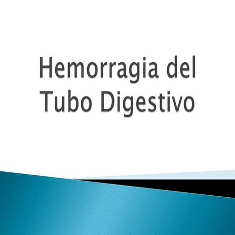 Hemorragia del tubo digestivo