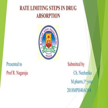 Rate limiting steps in drug absorption [autosaved]