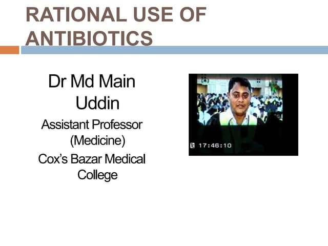 Rational use of Antibiotics