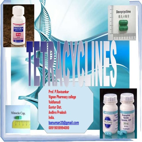 Tetracyclines-  Ravisankar-  Medicinal chemistry, Definition,classification,S...