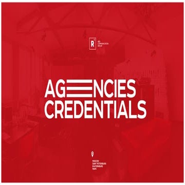 RCG AGENCY CREDENTIALS