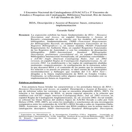 Rda descripcion-y-acceso-al-recurso-bases-estructura-e-implementacion