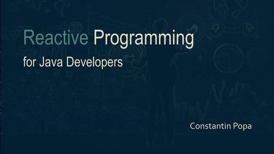 Reactive programming for java developers