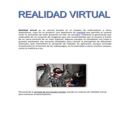 Realidad virtual.