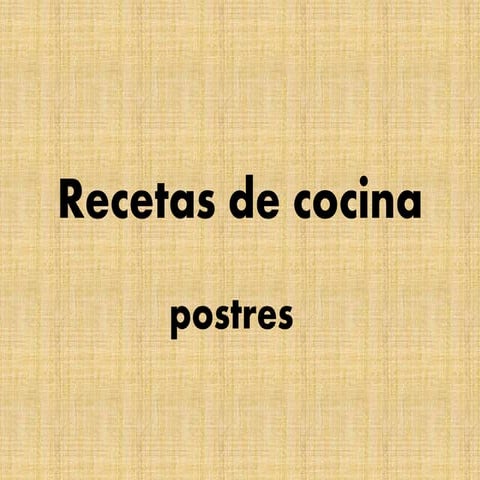 Recetas de cocina
