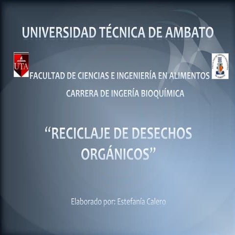 Reciclaje de Desechos Orgánicos