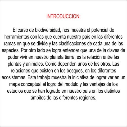 reconocimiento general de biodiversidad 