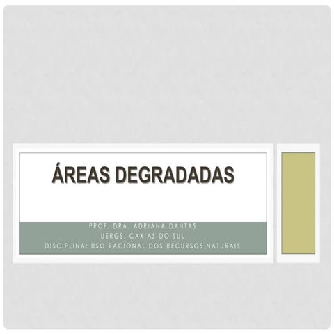 Recuperação de áreas 