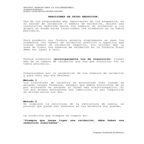 ECUACIONES QUÍMICAS REDOX 