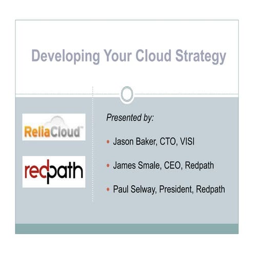 Developing Your Cloud Strategy
