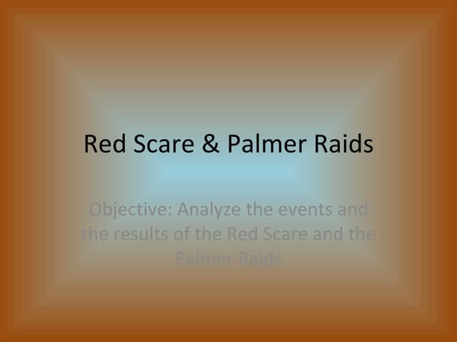 Red scare Palmer raids