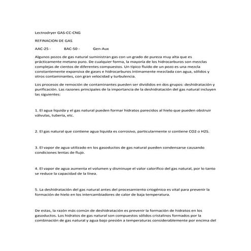 Refinacion de gas