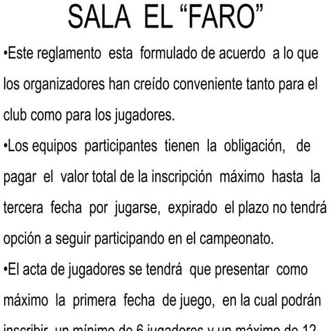 Reglamentodel Faro