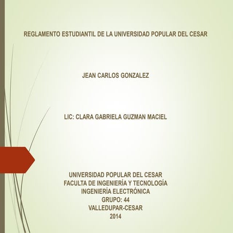 Reglamento estudiantil 