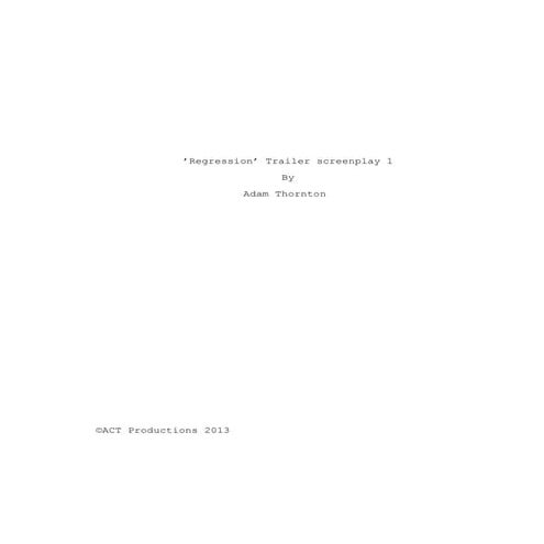 'Regression' trailer screenplay 1