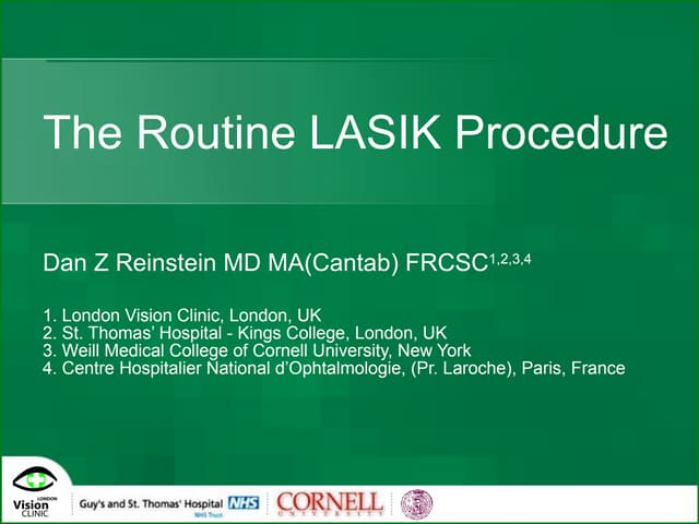 The Routine LASIK Procedure 