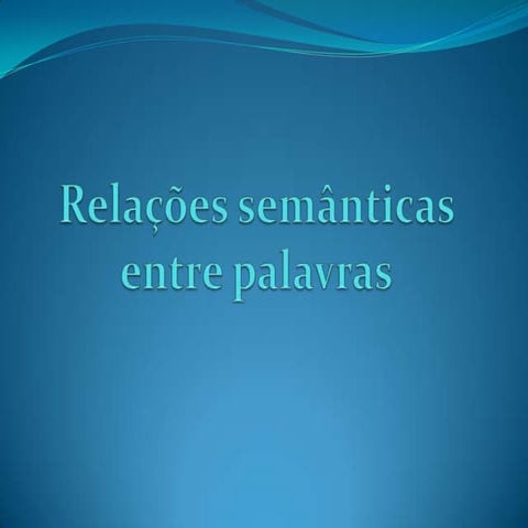 Relações semânticas entre palavras
