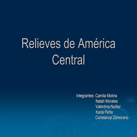 Relieves america central