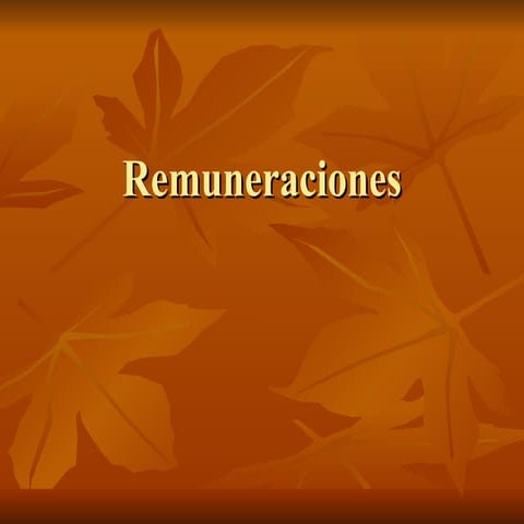 Remuneraciones