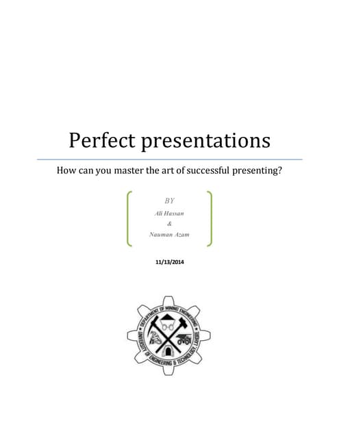 Report perfect presentations