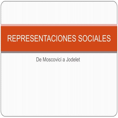 Representaciones sociales