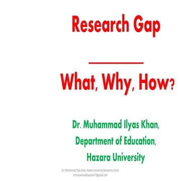 Research gap what-why-how
