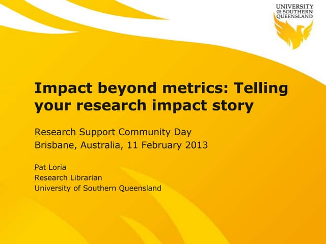 Research impact beyond metrics