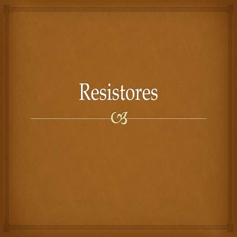Resistores   capacitores