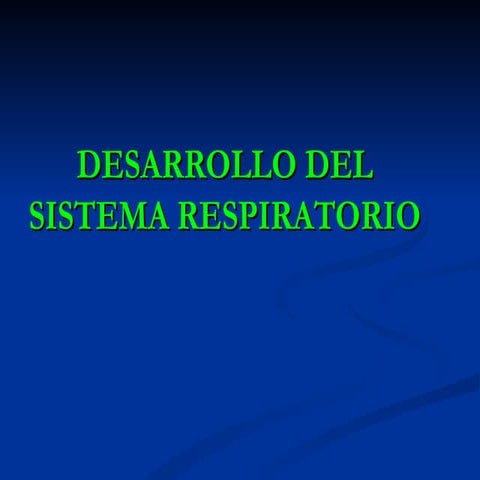 Embriologia del Aparato espiratorio