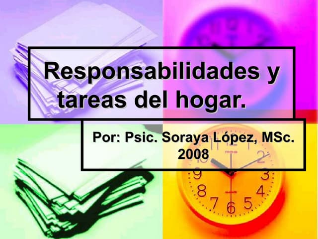 Responsabilidades Y Tareas Del Hogar