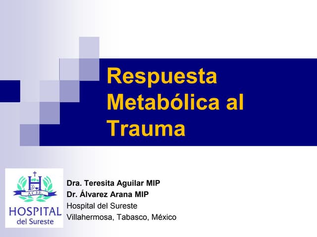 Respuesta metabólica al trauma (metabolismo)
