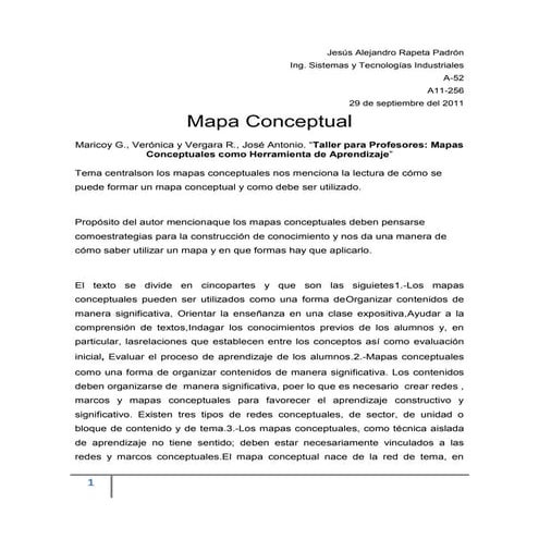 Resumen de mapa conceptual