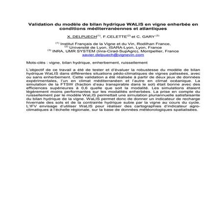 Resume postersRésumés des posters présentés lors des Rencontres Qualimediterr...