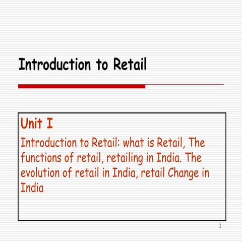 Retail management-1(by Pranit humane)