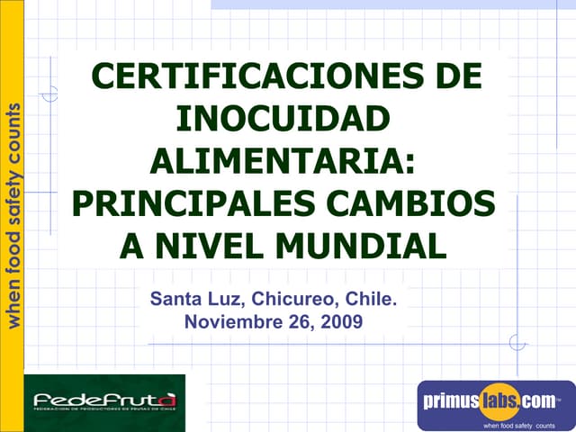 Certificaciones de inocuidad alimentaria: Principales cambios a nivel mundial