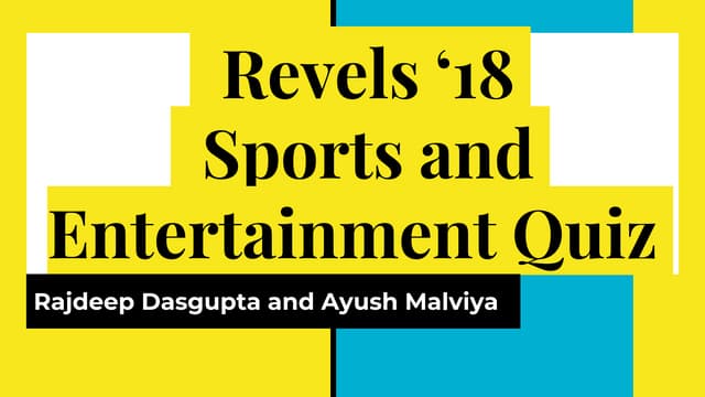 Revels '18 SpEnt Prelims