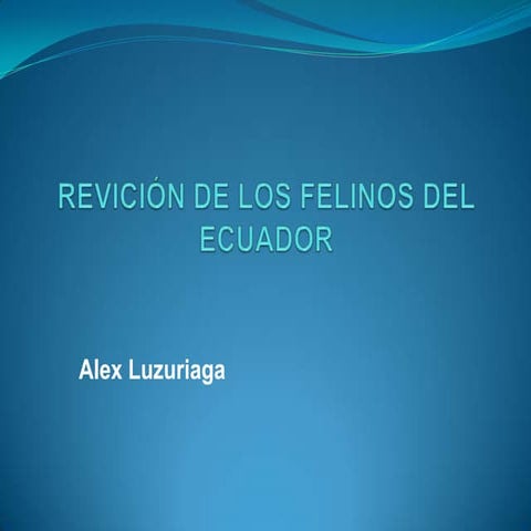 Revición de los felinos del ecuador