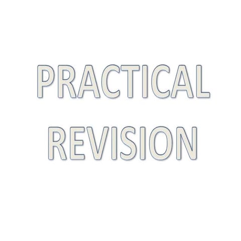 Revision Scheme - Prac. Microbiology