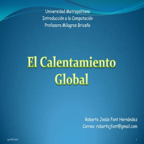 El Calentamiento Global