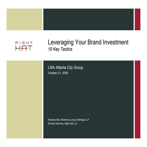 Right Hat LMA Presentation