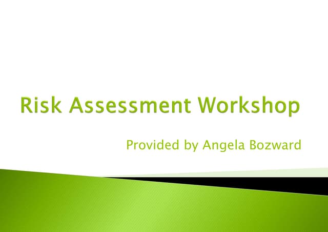 Risk Assessment Workshop